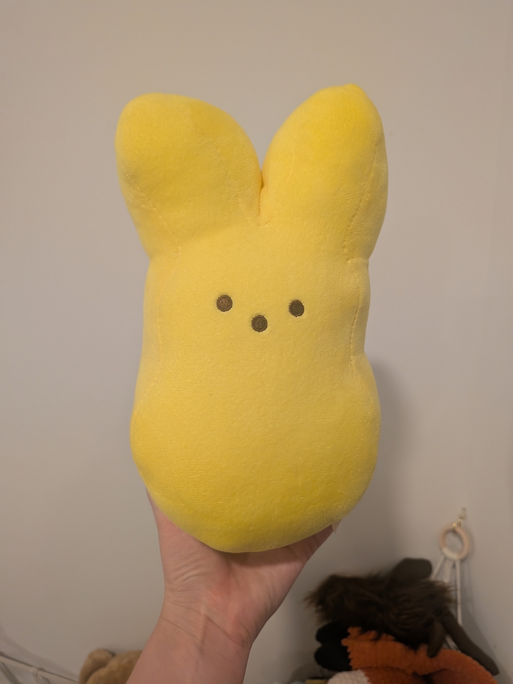 Yellow Plush Peeps Bunny Small Pet Toy
